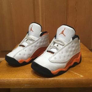 Nike Air Jordan 13 "Starfish" White Orange Retro TD Size 7C PS DJ3004-108